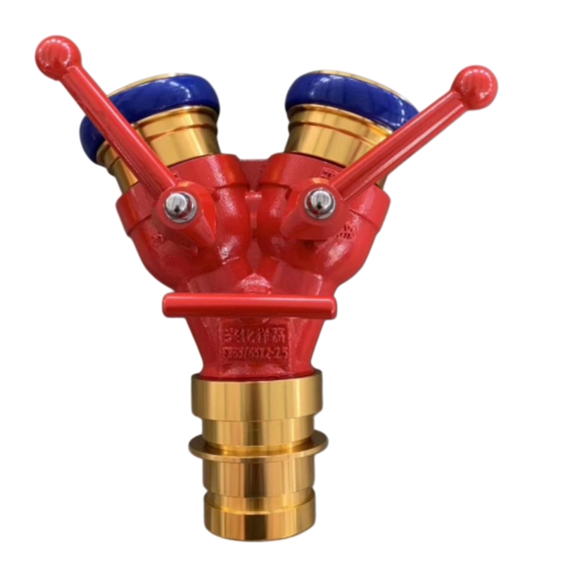 Diviseur d’eau forestier Répartiteur rapide 8065 à verrouillage interne — Trident quatre-voies  raccord trois-voies à clip (1).png